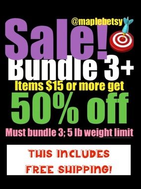 Bundle to save and get free shipping